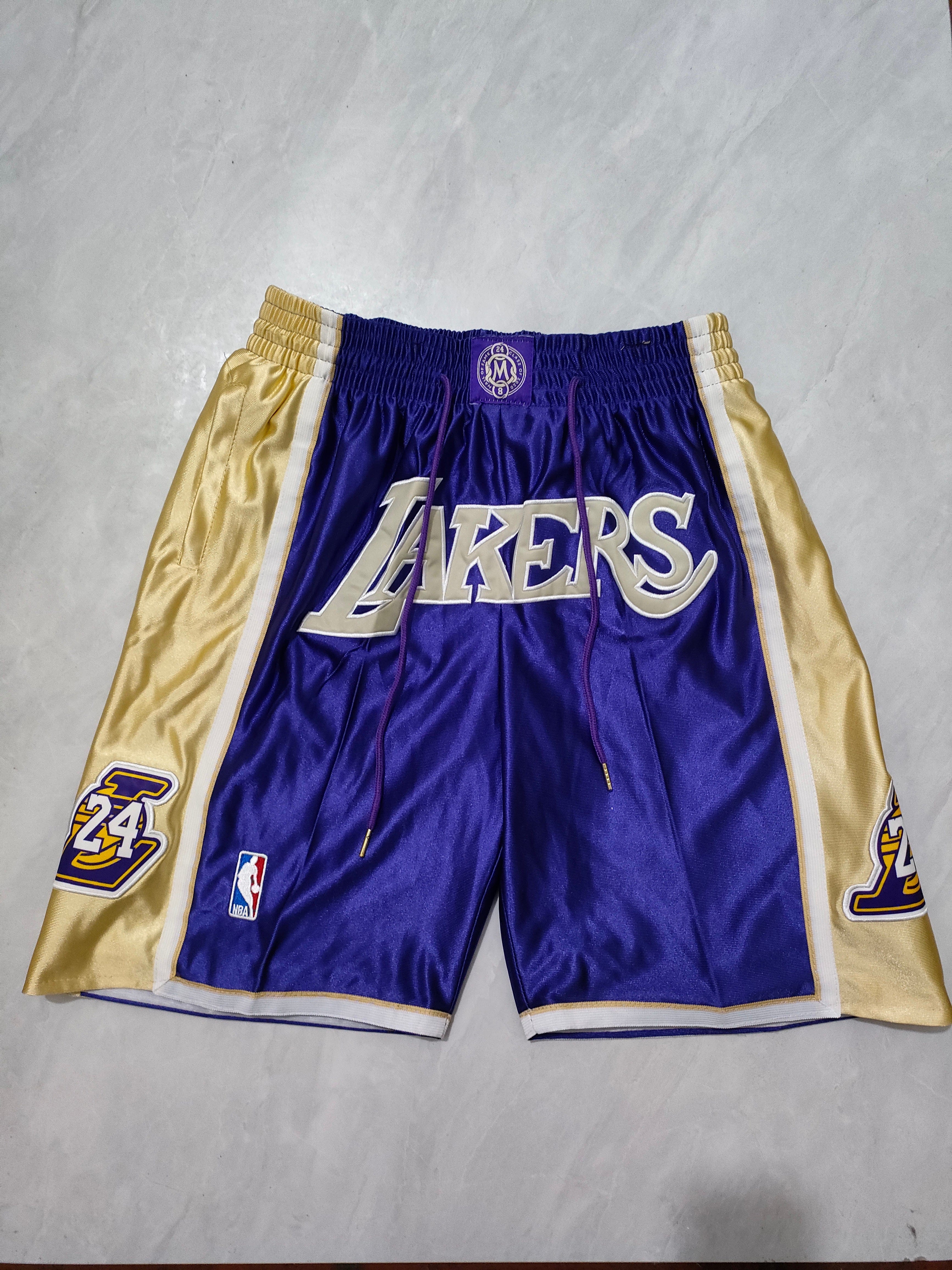 Los Angeles Lakers Purple Kobe Bryant Hall of Fame Pocket Pants Shorts