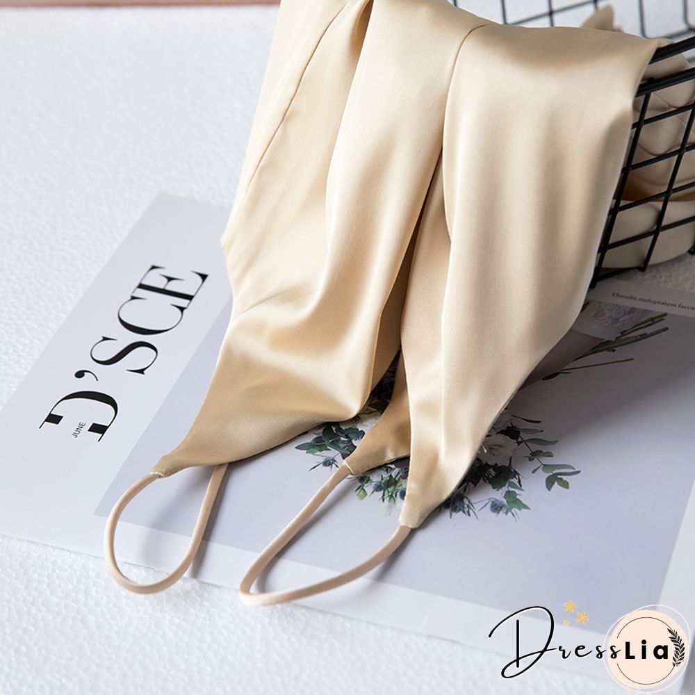Summer Crop Top Women Camis Silk Satin Tank Top Women Camisole Sleeveless Vest Roupas Femin Cropped Croo Top Binder Trans
