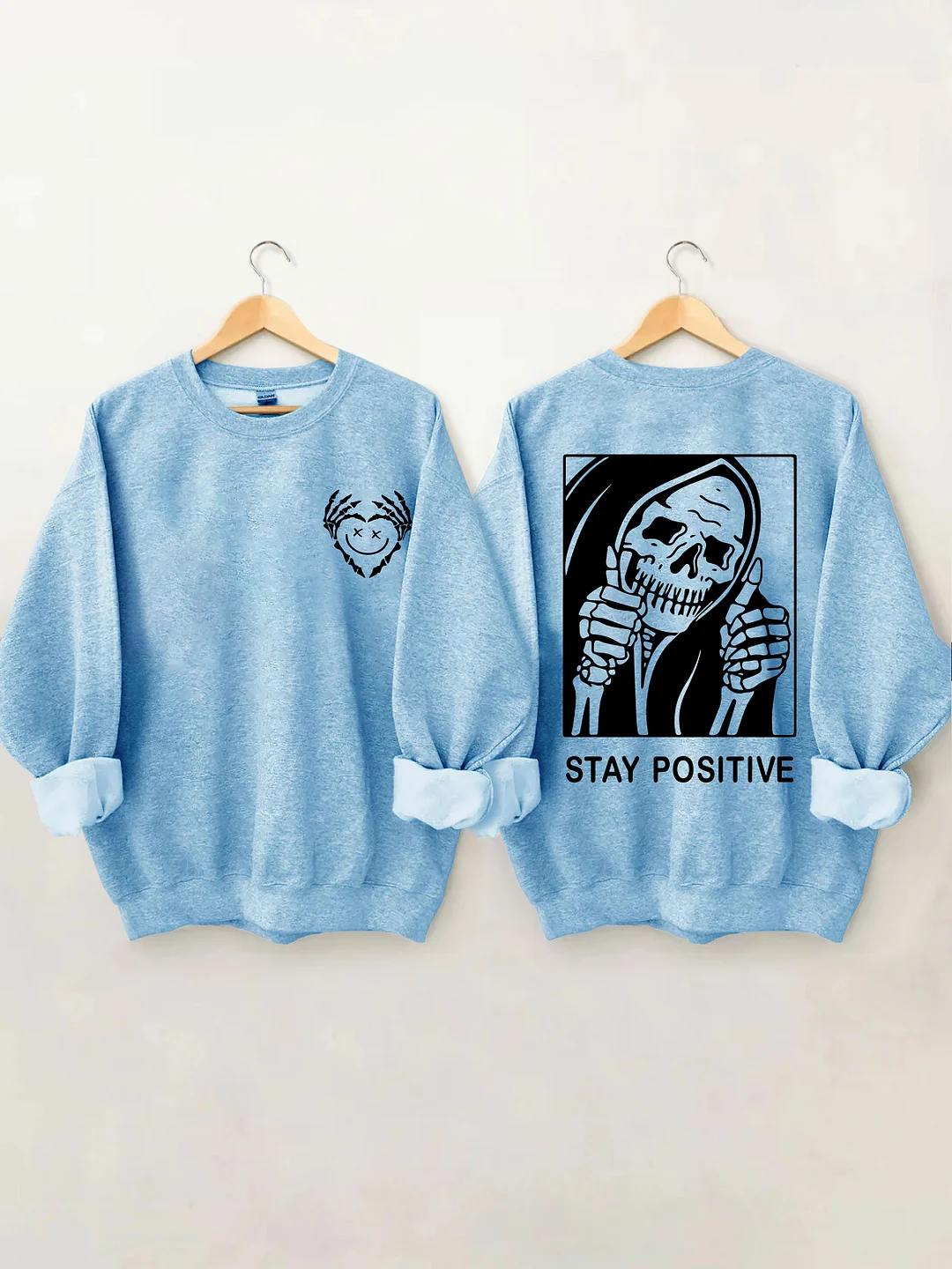 Stay Positive With Skeleton Sweatshirt