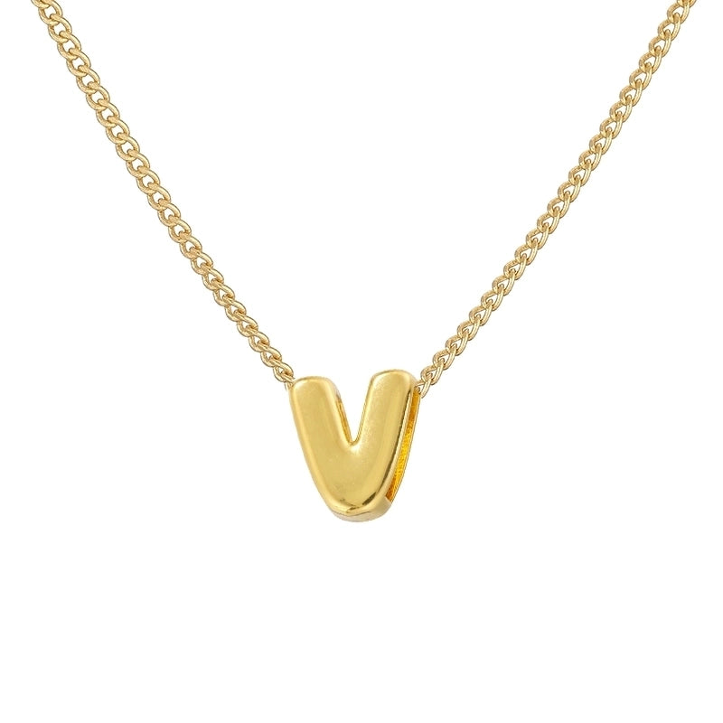 Copper 18K Gold Plated Letter Necklace