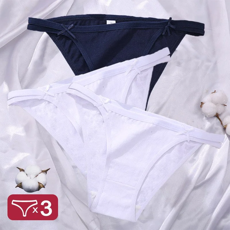 3PCS/Set Cotton Underwear Sexy Women's Lingerie Panties Female Underpants Sexy Briefs Low-Rise Intimates Pantys Cotton Panties