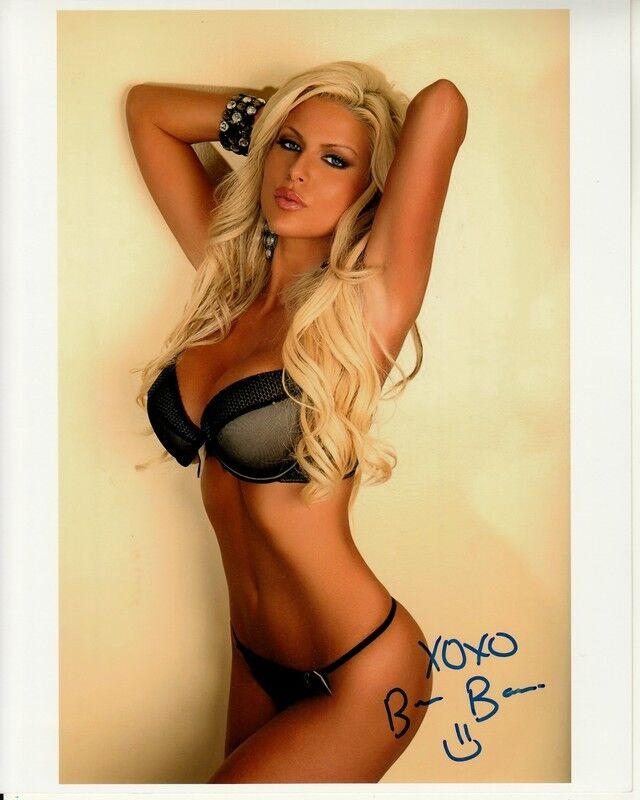 BROOKE BANX hand-signed SEXY BUSTY BLONDE 8x10 color closeup w/ UACC RD COA