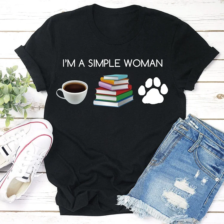 I Am A Simple Woman Coffee  T-Shirt Tee-04819