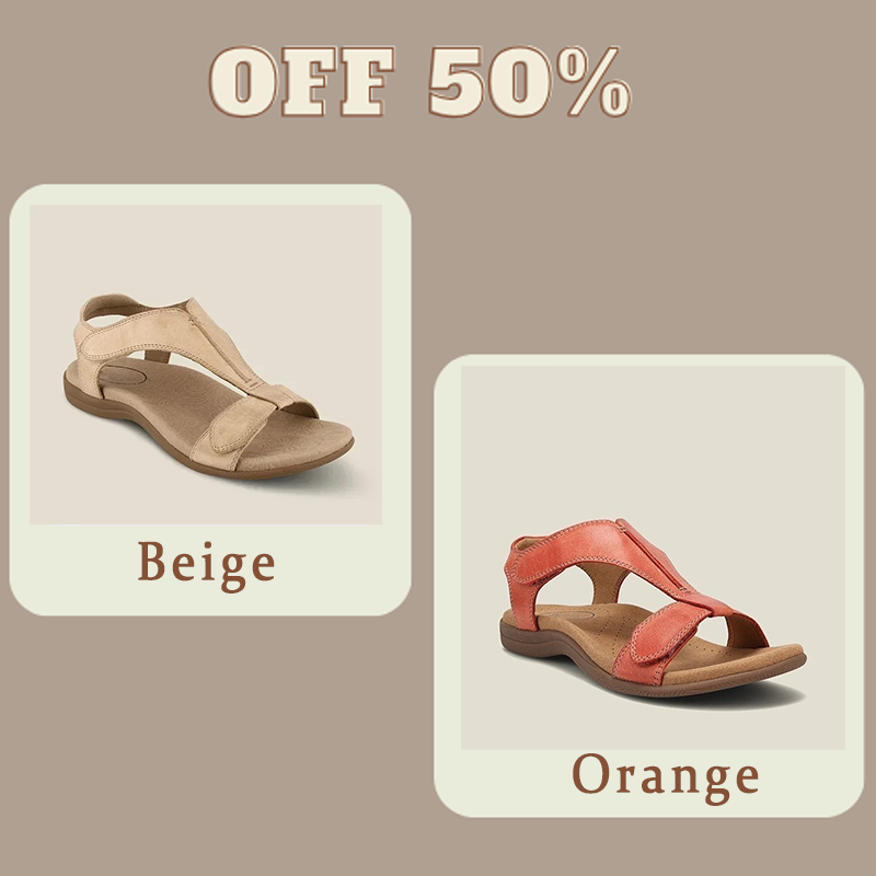 🔥Last Day Promotion 50% OFF - Comfortable Women's Velcro Wedge Orthopedic Sandals