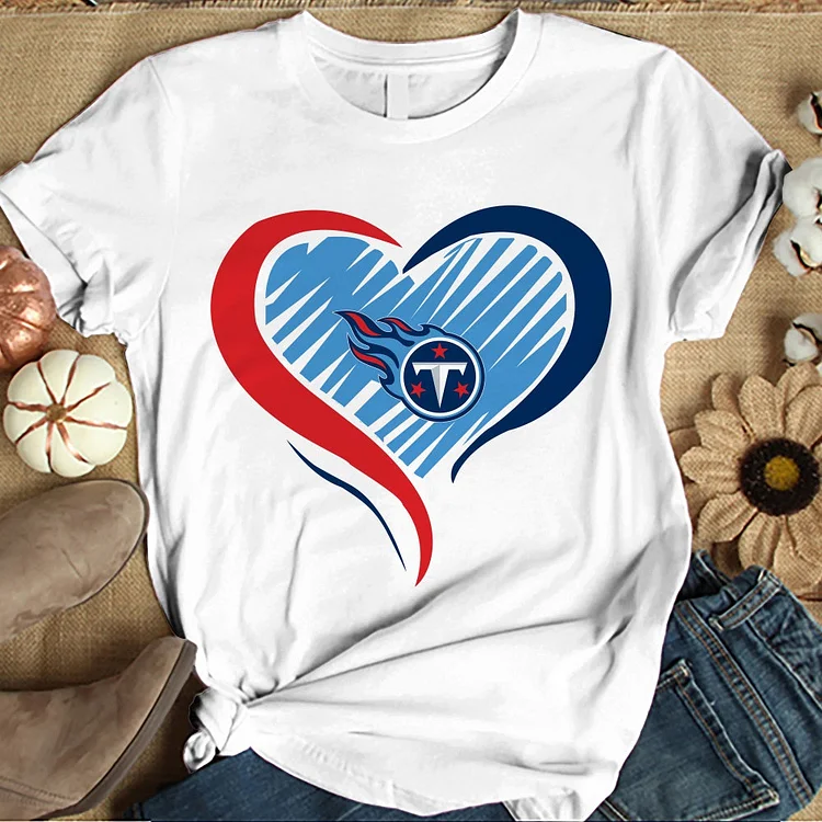 Tennessee Titans Women's White Relaxed T-Shirt