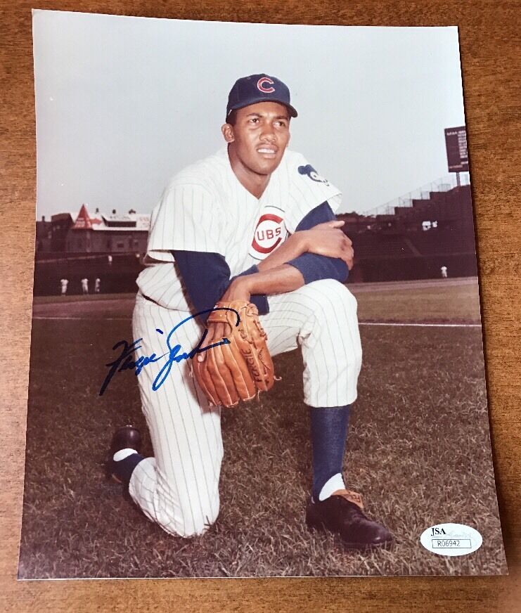 FERGIE JENKINS SIGNED JSA COA STICKER 8X10 Photo Poster painting CHICAGO CUBS AUTOGRAPH