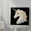 DIY Pearl Painting Unicorn for Home Decor with Frame(25x25cm)