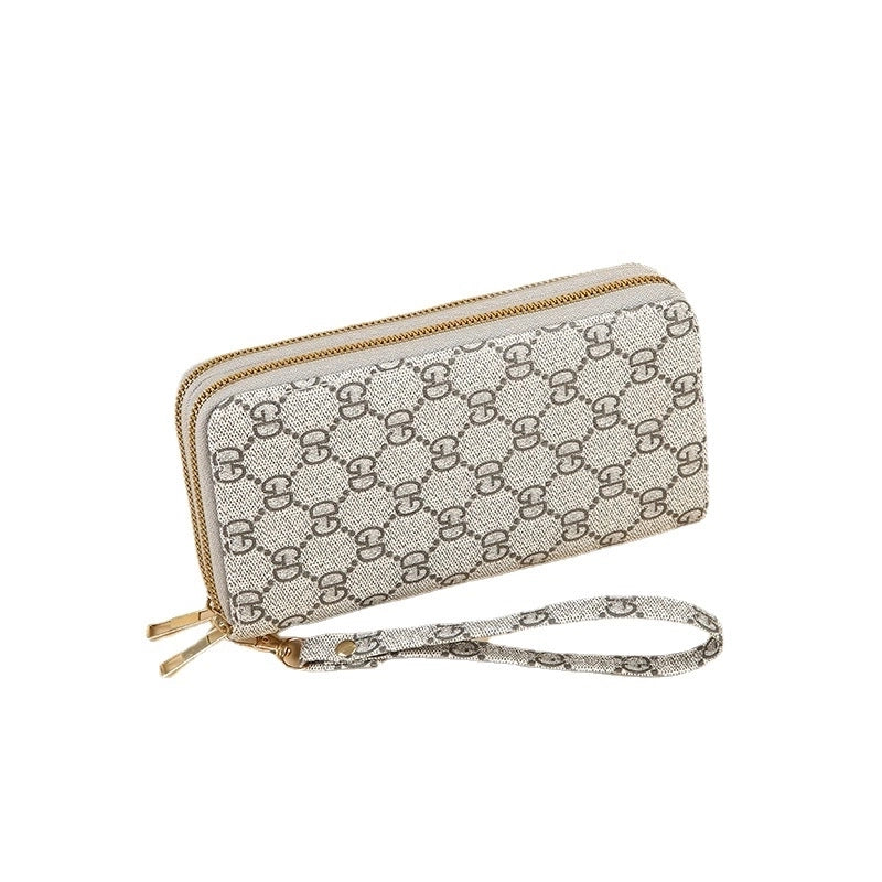 Women’s Solid Color Pu Leather Zipper Wallets