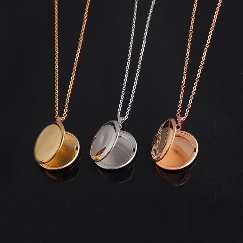 Stainless Steel 18K Gold Plated Minimalist Plating Solid Color None Pendant Necklace