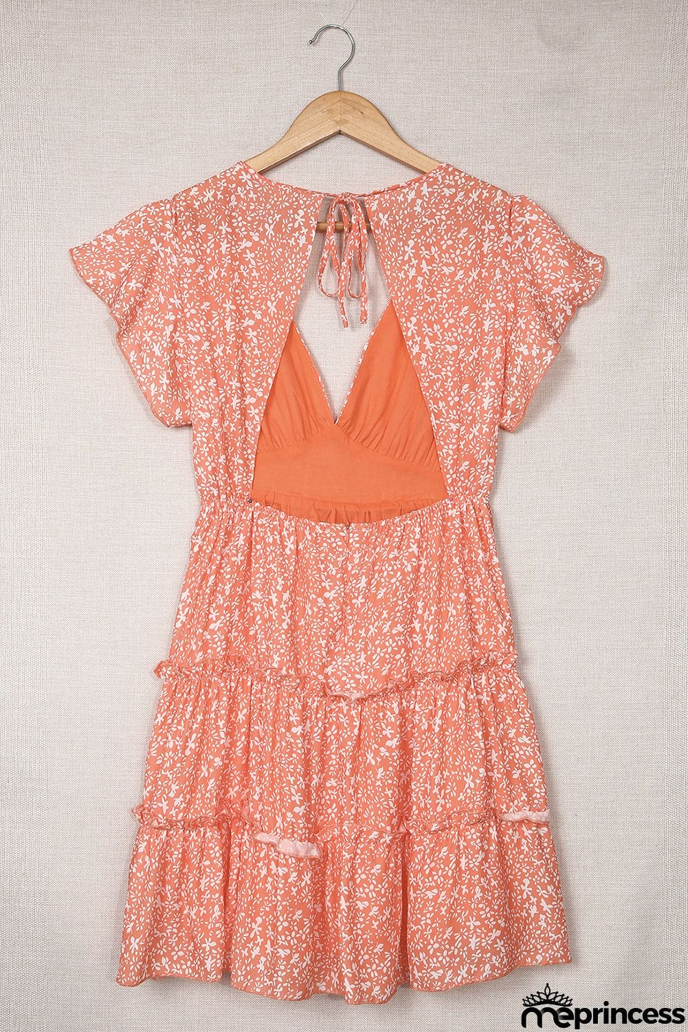 Multicolor Floral Print Tiered Frill Smock Dress