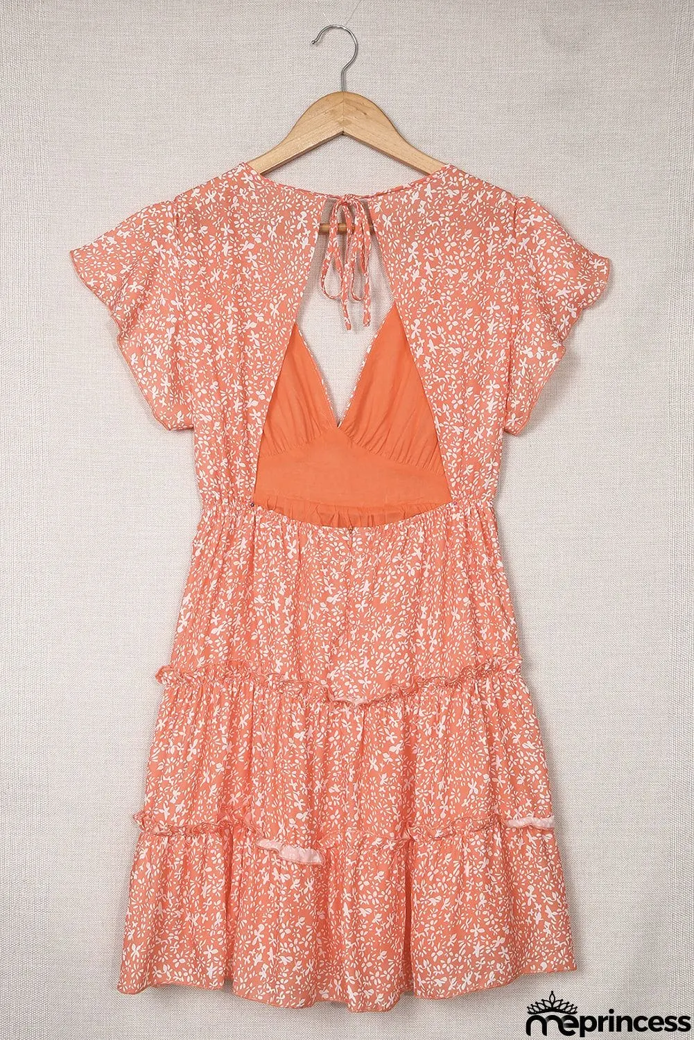 Multicolor Floral Print Tiered Frill Smock Dress