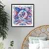 Sculpture de la Libert&eacute; et aigle Full DIY 5D rond drill points diamants peintures arts plastiques arts visuels 15,75 x 15,75 in diamant cristal kits de peinture &agrave; strass pour adultes/d&eacute;butants, id&eacute;es cadeaux d&eacute;coration murale