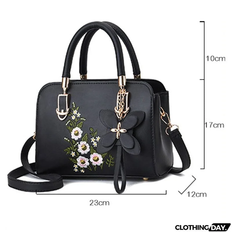 Delicate Elegant Floral Embroidery Handbags for Ladies