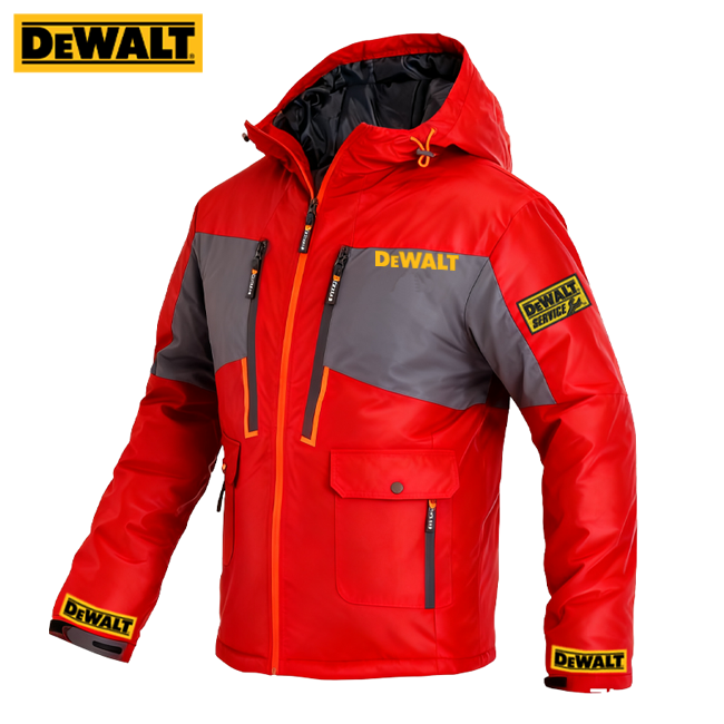 Wodoodporne i wiatroszczelne kurtki DEWALT idealnie nadają się do uprawiania sportów na świeżym powietrzu i spędzania wolnego czasu.