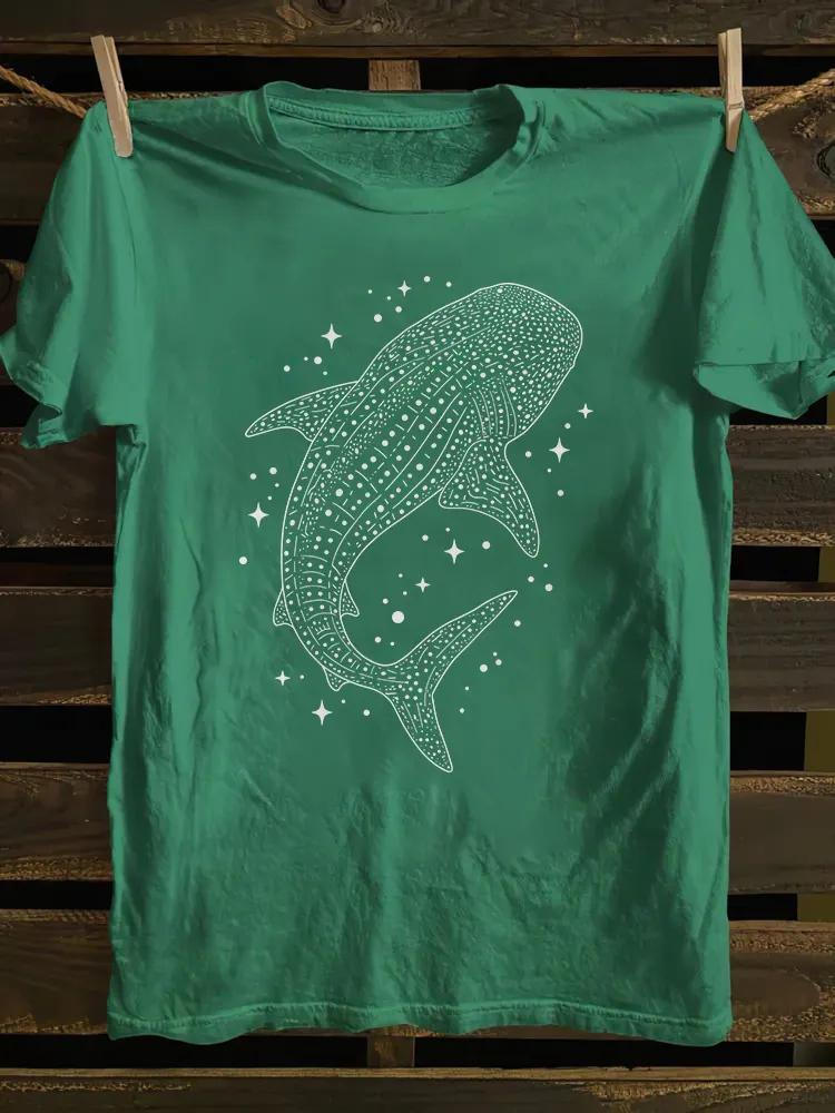 Whale Shark Starry Night Ocean T-shirt