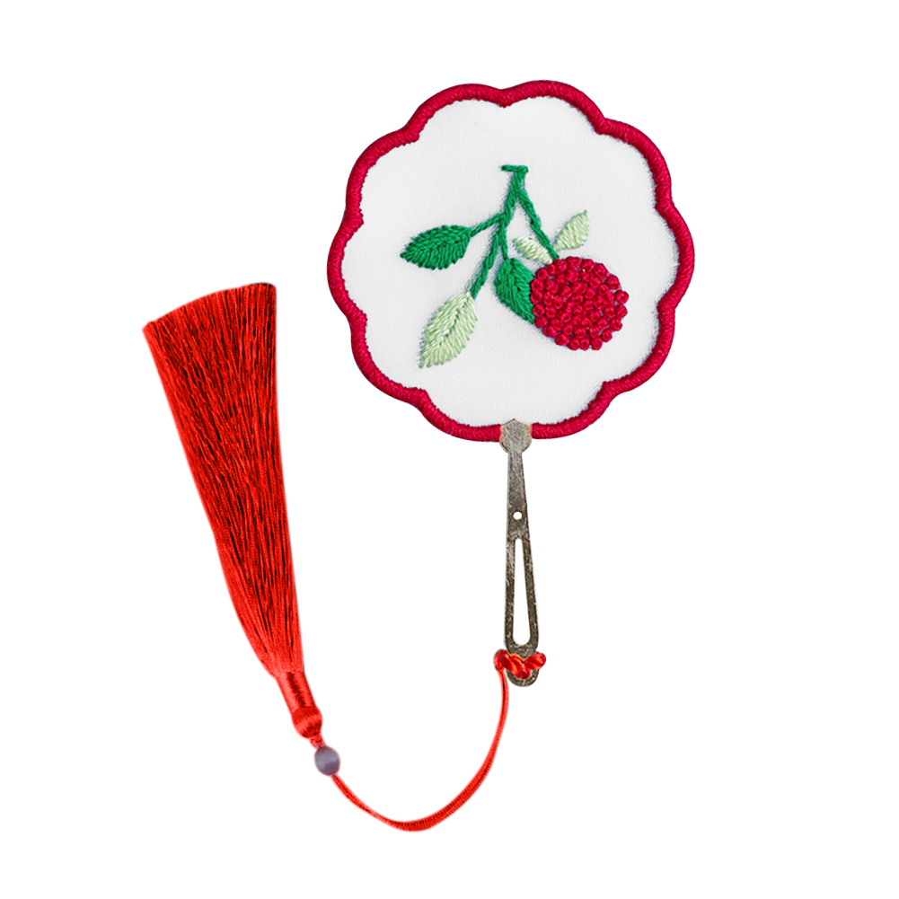 

Litchi - Flower Shaped Bookmark Embroidery - Cross Stitch, 501 Original