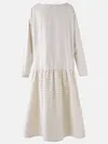 Crew Neck Women Fall Dresses Daily Casual Cotton Dresses