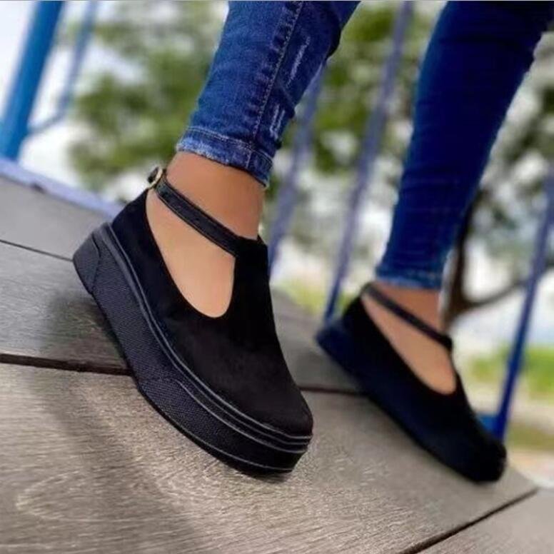 Women Summer Casual Sport Shoes Chunky Mid Heels Breathable Mesh Sneakers Wedges Heel Shoes Female Mujer Sapato Feminino