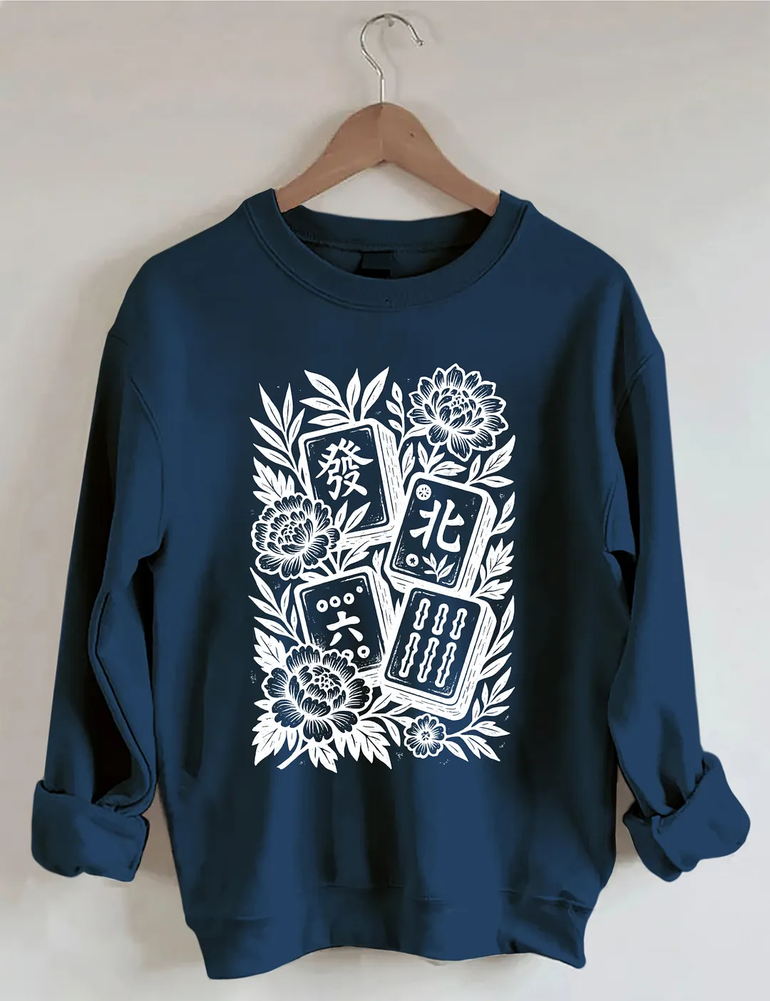 Mahjong Floral Game Night Sweatshirt