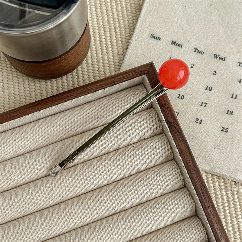 Cute Minimalist Women’s Solid Color Arylic Hair Clip