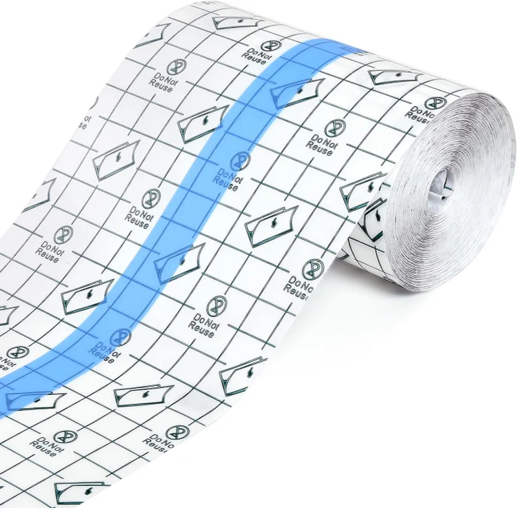 OBTANIM Transparent Waterproof Stretch Clear Adhesive Film Bandage Skin Dressing Tape for Tattoo Aftercare (4 x 394 Inch)