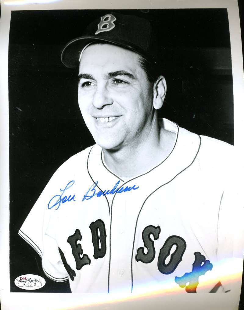 Lou Boudreau Signed 8x10 Photo Poster painting Jsa Cert Sticker Authenticated Autograph