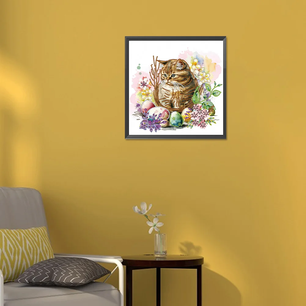 Special Shape Diamond Painting 30*30cm - Kittens In The Nest