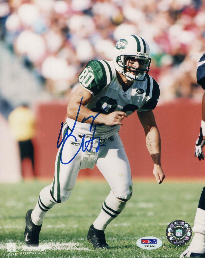 WAYNE CHREBET SIGNED AUTOGRAPH 8x10 Photo Poster painting - NEW YORK JETS LEGEND, RARE PSA