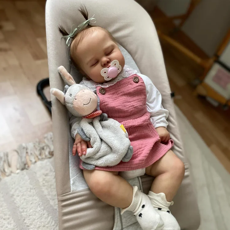  20 Inches Toddler Sleeping Adorable Baby Girl Doll Fappin with Heartbeat💖 & Sound🔊 - Reborndollsshop®-Reborndollsshop®