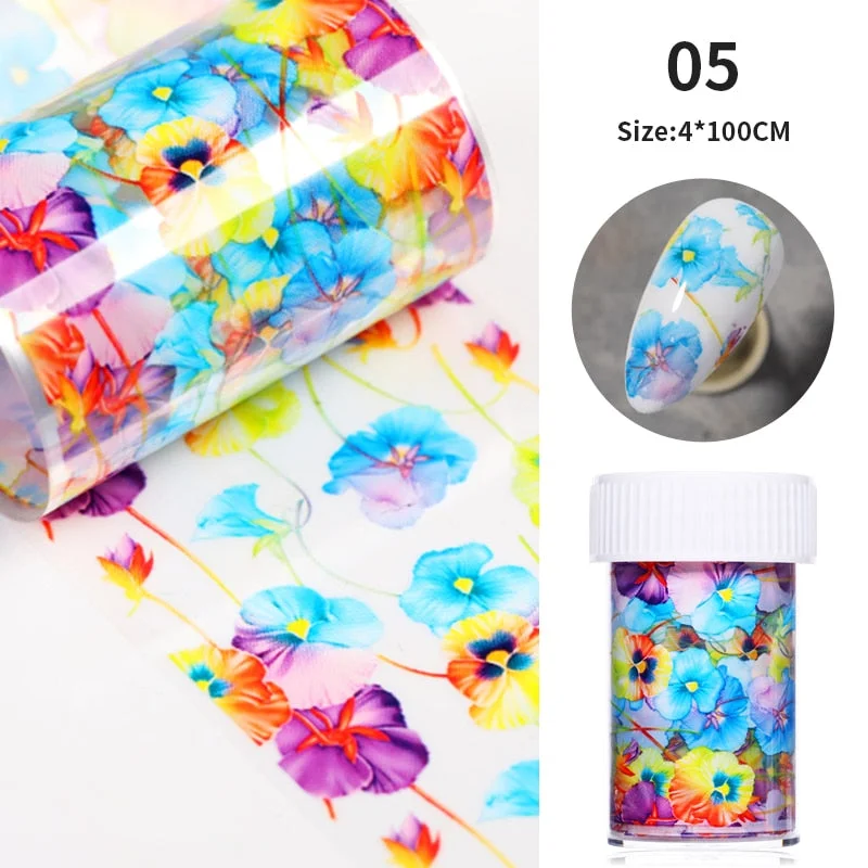 Nail Foils Marble Series Nail Transfer Foils Decorations DIY Idea Nail Art Transfer Sticker Decals Nail Accessories 4*100cm