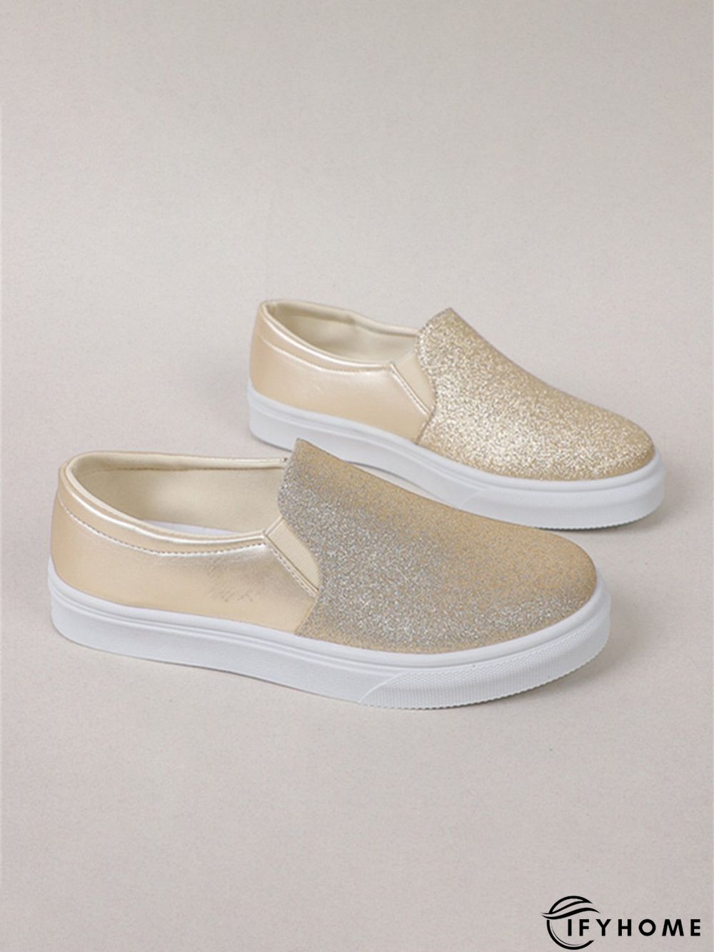 Glitter Split Joint Slip On Casual Shoes | IFYHOME
