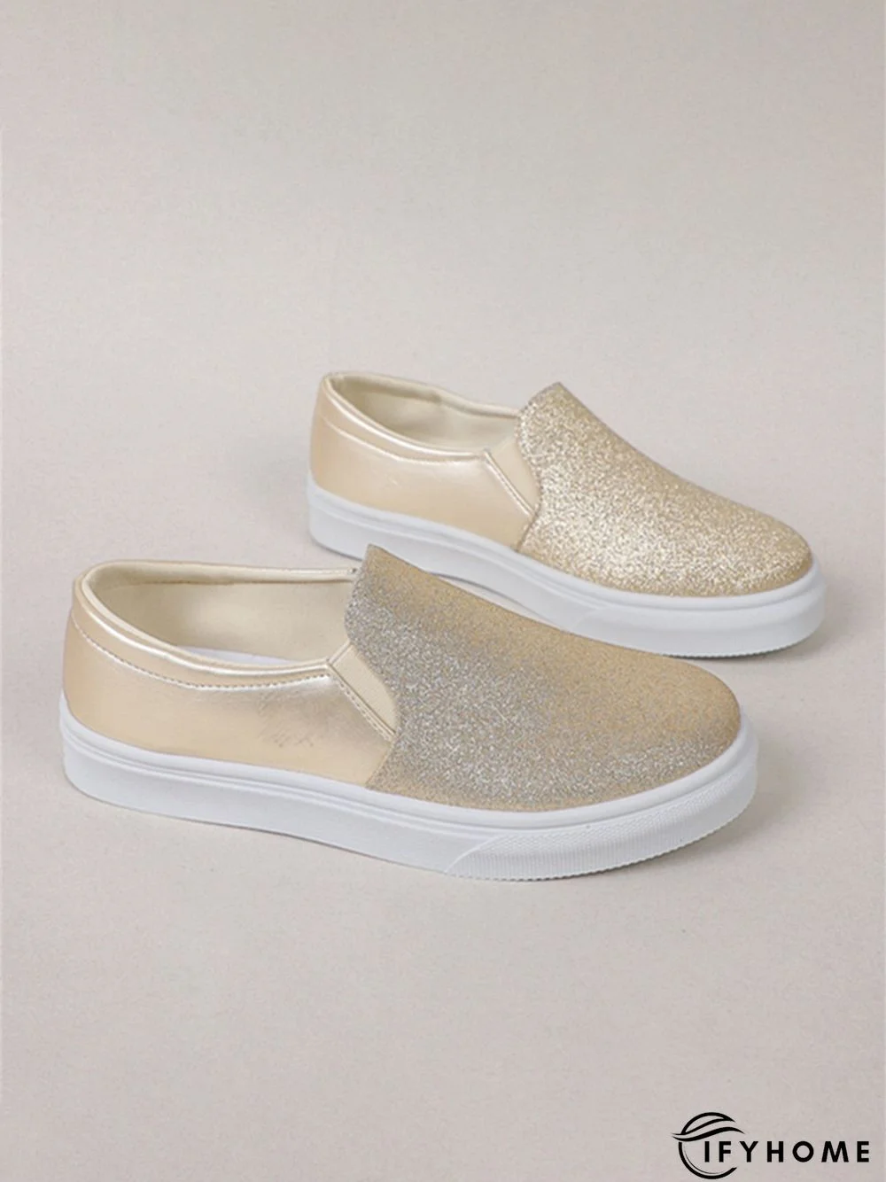 Glitter Split Joint Slip On Casual Shoes | IFYHOME