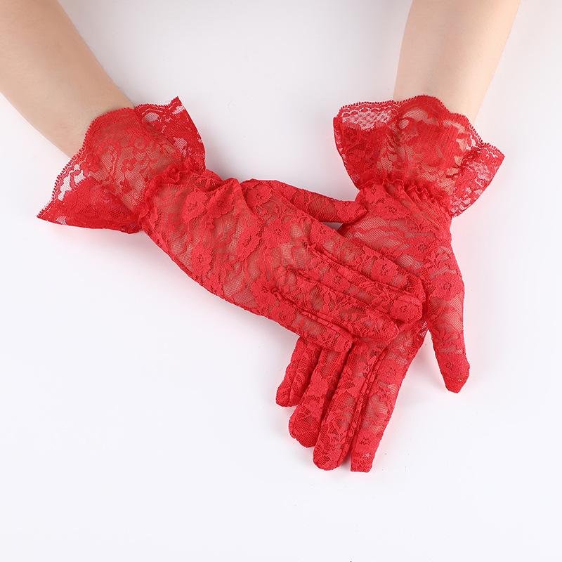 Sexy lace embroidery short gloves