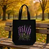 Premium DIY Lavender Canvas Tote Bag Embroidery Kit with Hoop Frame 32x37cm
