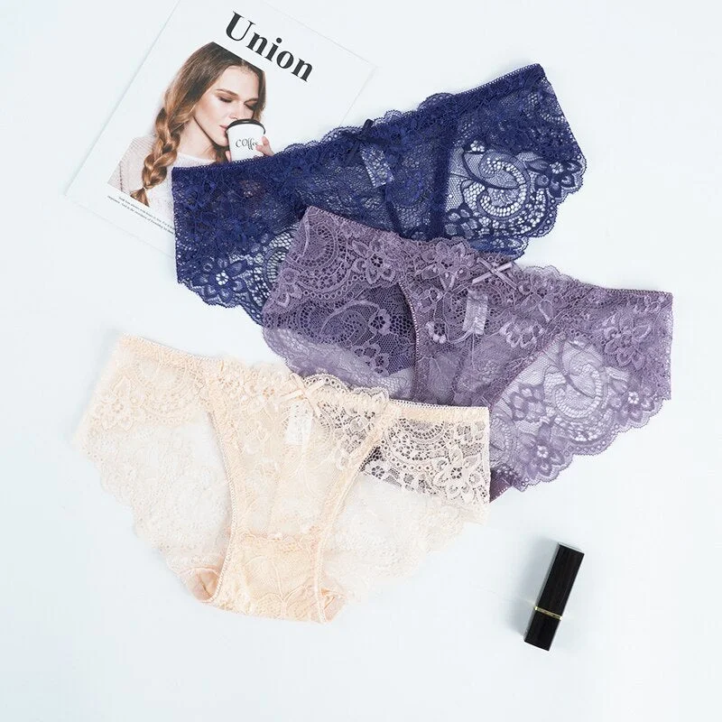 Sexy Lace Panties Women Underwear M-XL Hollow New Briefs Soft 2020 Female Lingerie Floral Ladies Underpants Panties