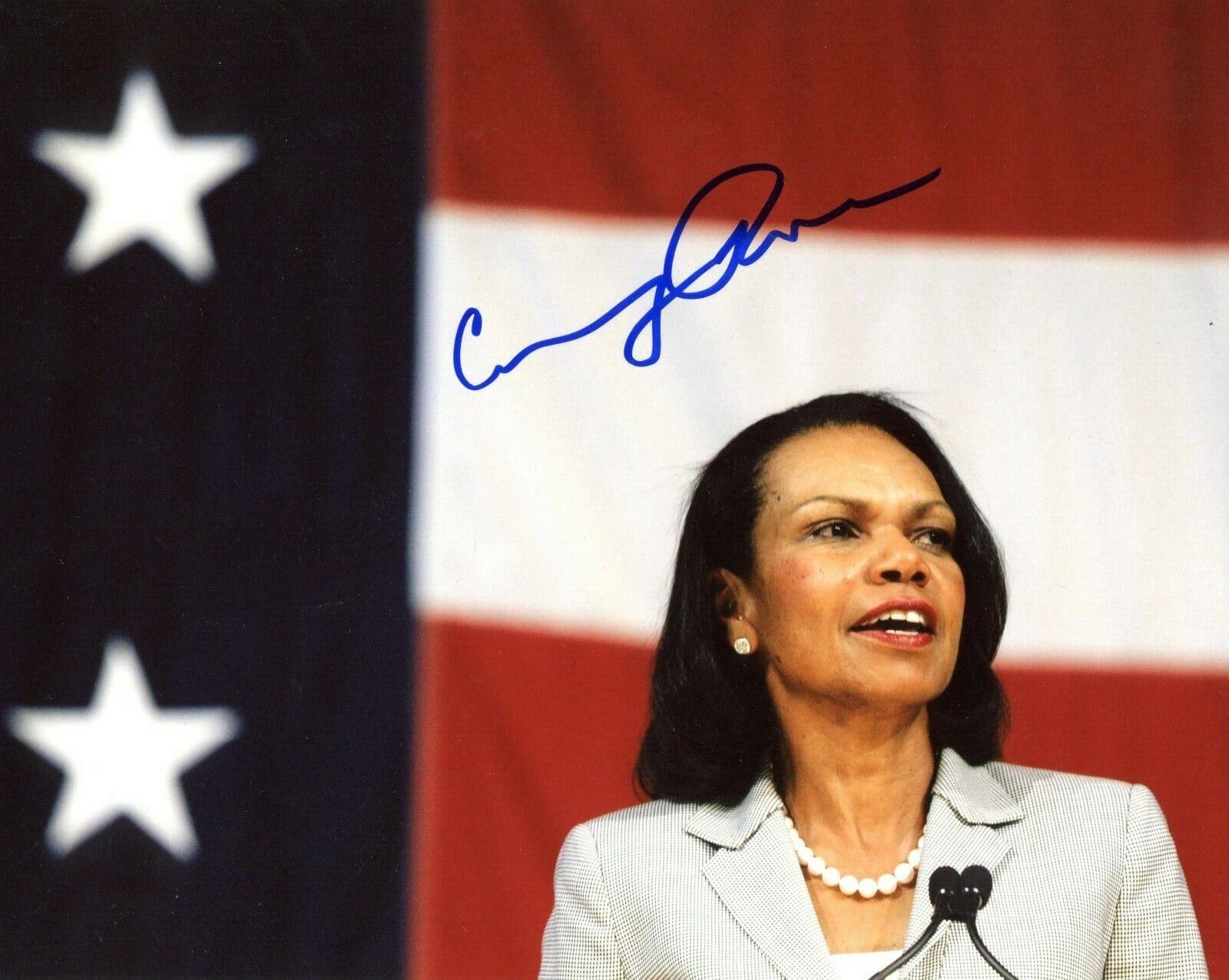 Condoleezza Rice Secretary of State Stanford Autographed Signed 8x10 Photo Poster painting CFS