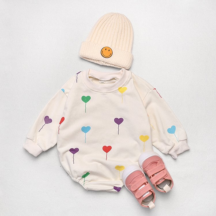 Baby Heart Crew Neck Bodysuit