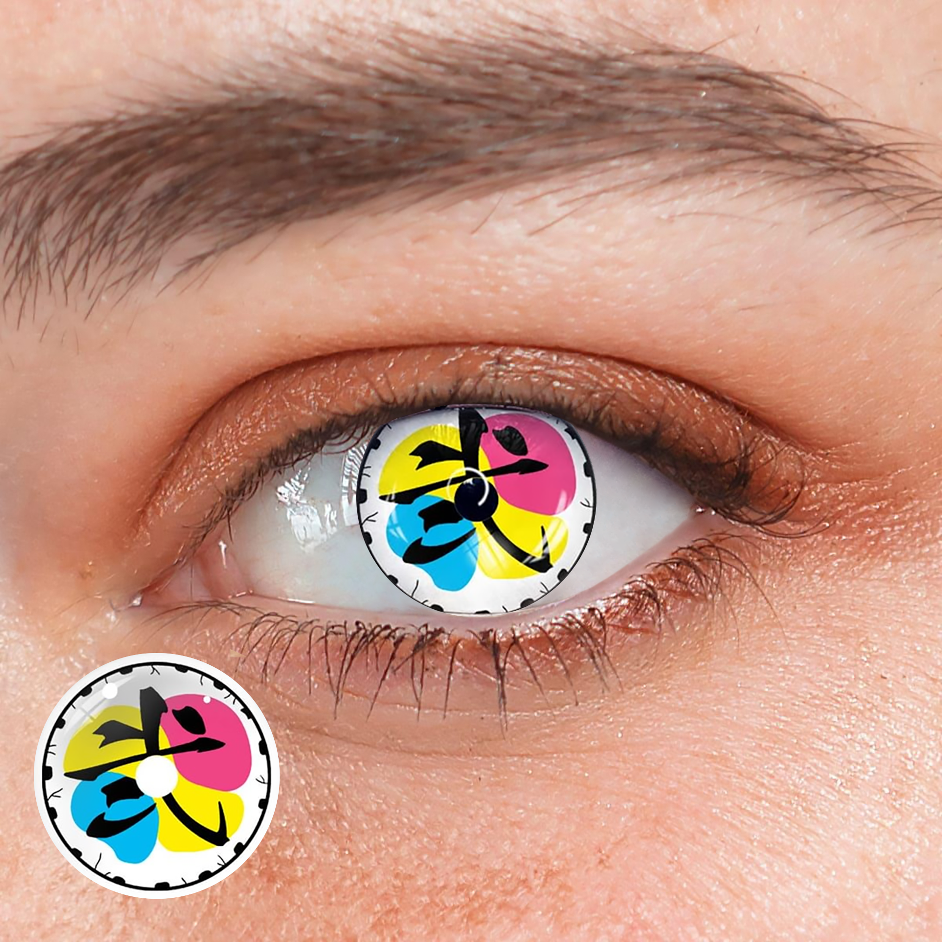 Cosplay Demon Slayer Twelve Kizuki Douma right Coloured Contact Lenses