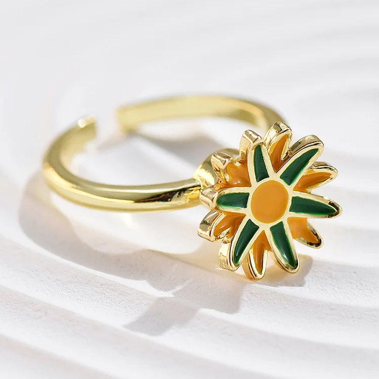 Butterfly Daisy Anxiety Ring