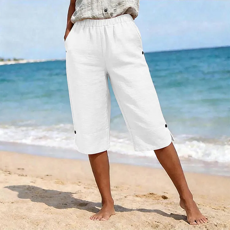 ⏰ -50% &ndash; Pour une dur&eacute;e limit&eacute;e ! Pantalon capri d&eacute;contract&eacute; d'&eacute;t&eacute; respirant pour femme