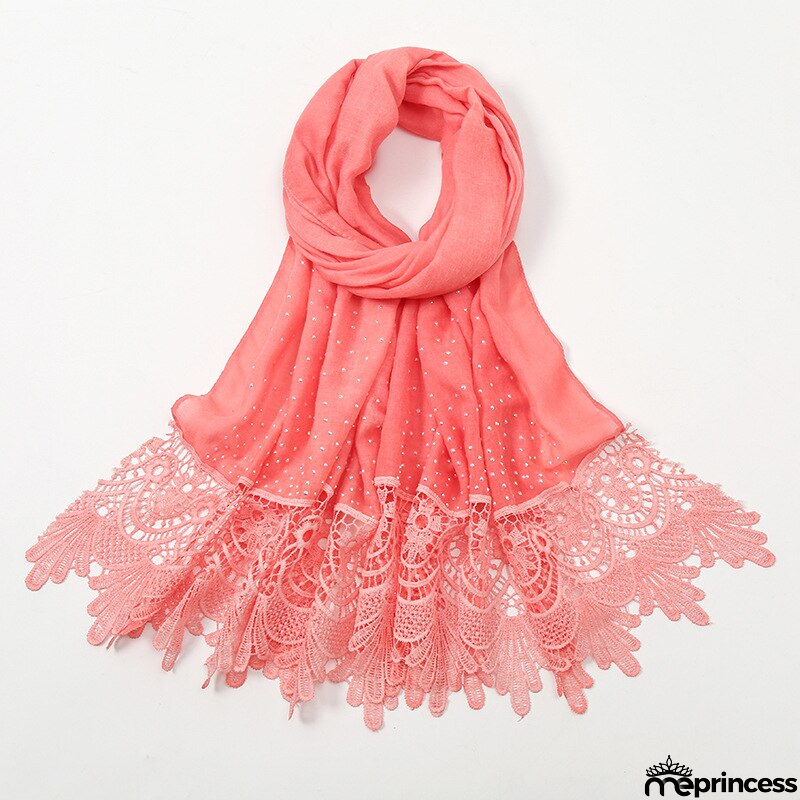 Women's Arabian Polyester Headwear Rhinestone Elegant Hijabs