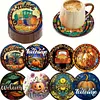 8pcs DIY Diamond Painting Coaster Kit - Pumpkin