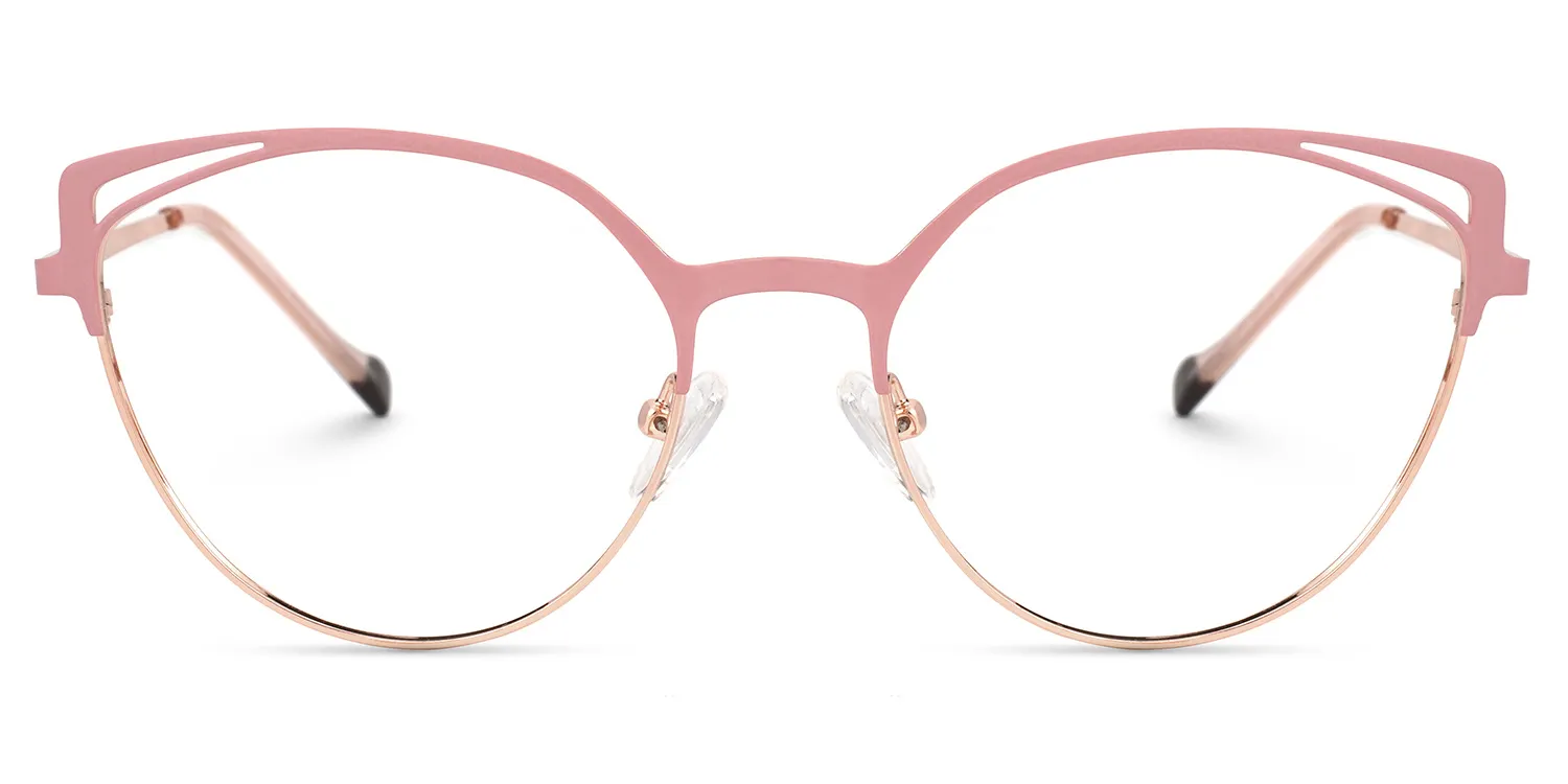 Freda Rosa-Gold Cateye Brille Rosa-Gold