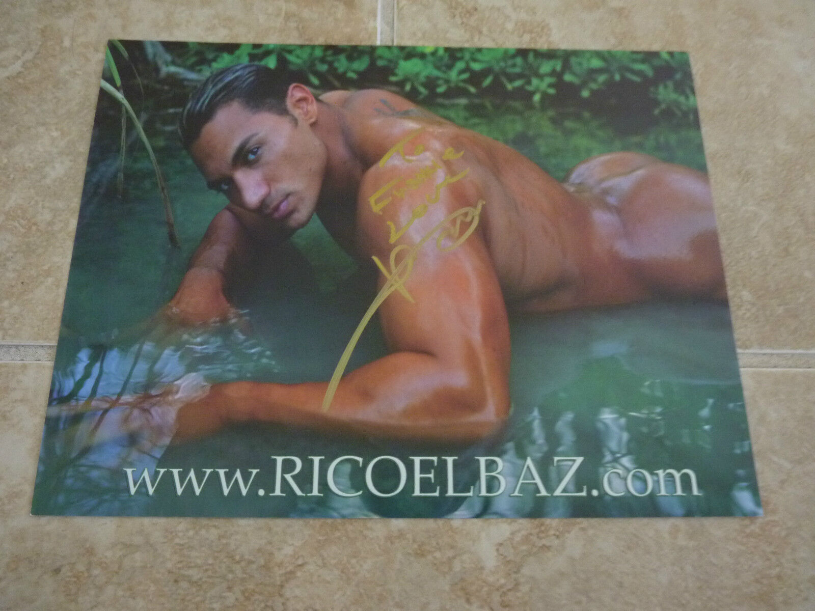RICO ALBAZ Signed 8x10 Color Photo Poster painting 2008 AVN Awards Las Vegas