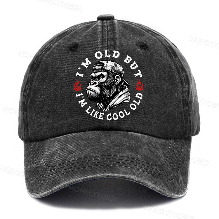 I'm Old But I'm Like Cool Old Washed Baseball Caps