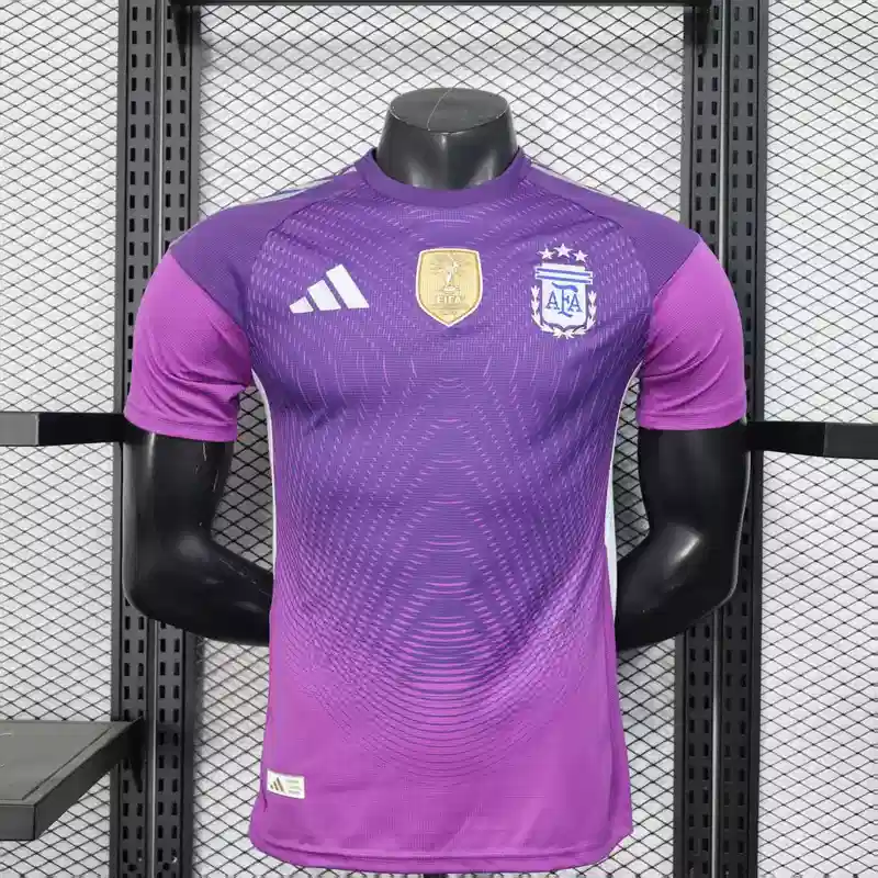 2025 Player Version Argentina Purple Goalkeeper Soccer Jersey