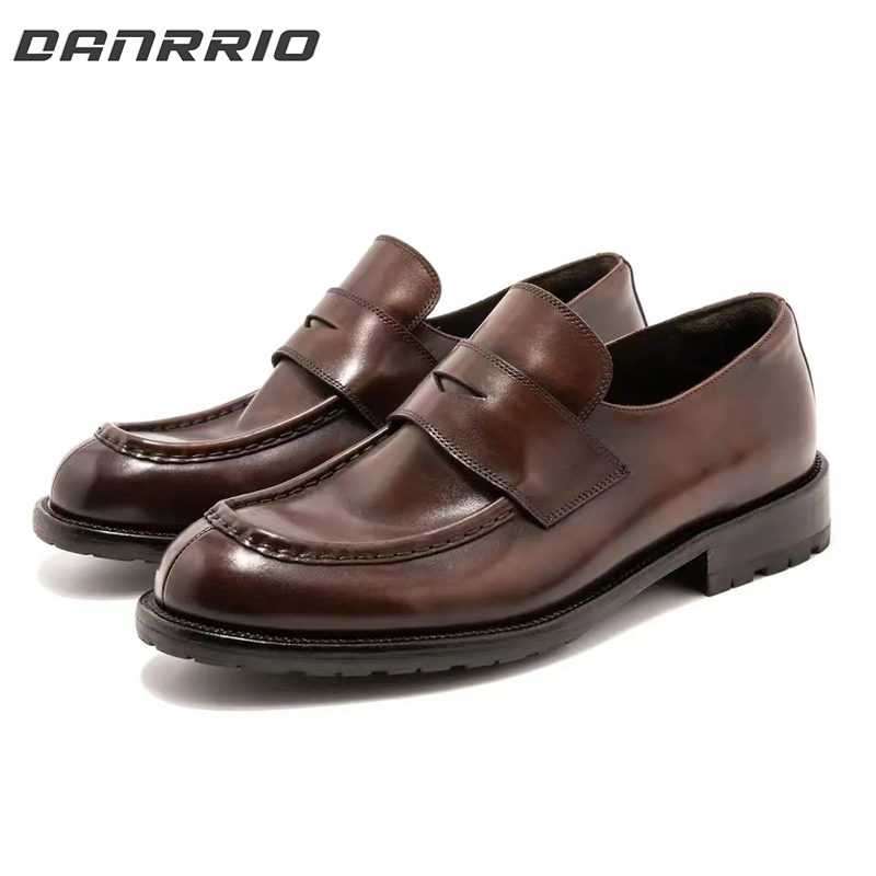 DANRRIO Handmade Retro Goodyear Craft Horsehide Business Loafers DANRRIO.COM DANRRIO