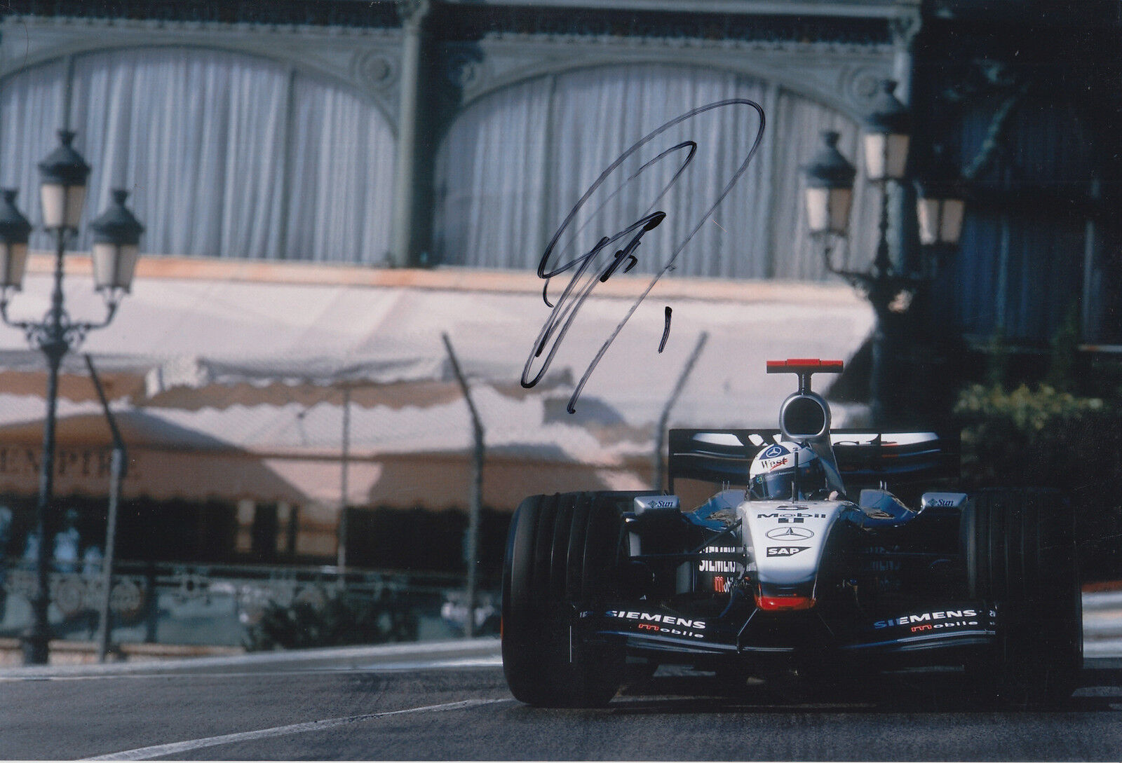 David Coulthard West McLaren Mercedes F1 Hand Signed 12x8 Photo Poster painting.