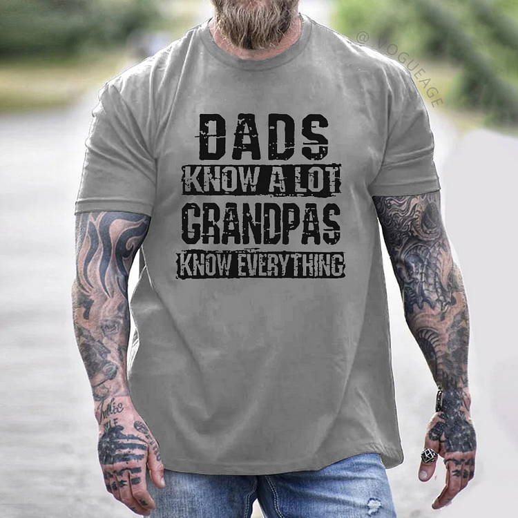Grandpa Knows Everything Funny Grandfather Gift T-shirt