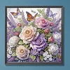 Peinture Diamant En Forme Spéciale De Rose Papillon-40*40CM